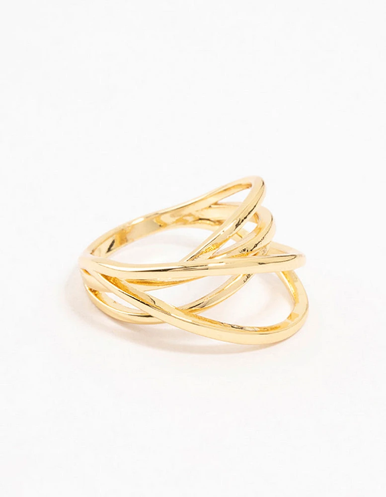 Gold Plated Thin Wrapped Ring