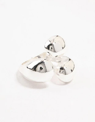 Silver Plated Bubbly Wrapped Ring