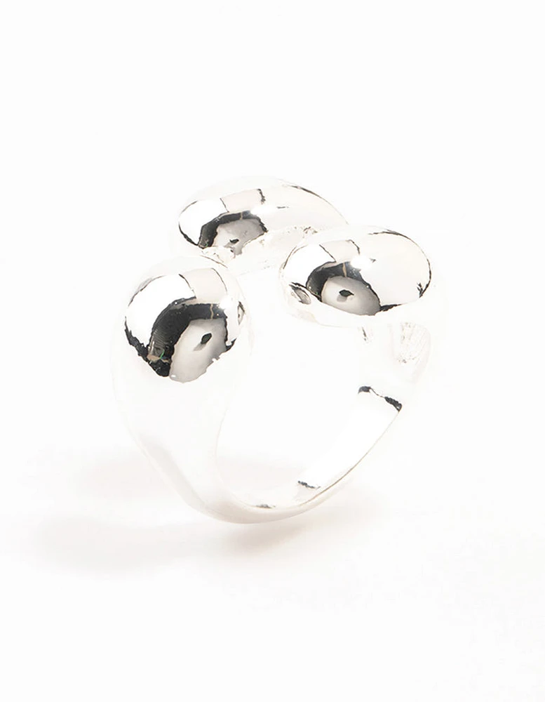 Silver Plated Bubbly Wrapped Ring