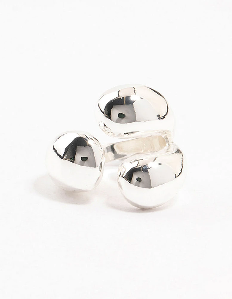 Silver Plated Bubbly Wrapped Ring