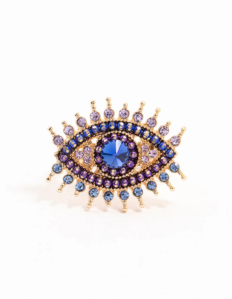 Gold Opulent Evil Eye Ring