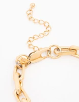 Waterproof Gold Plated Stainless Steel Link Chain Bracelet