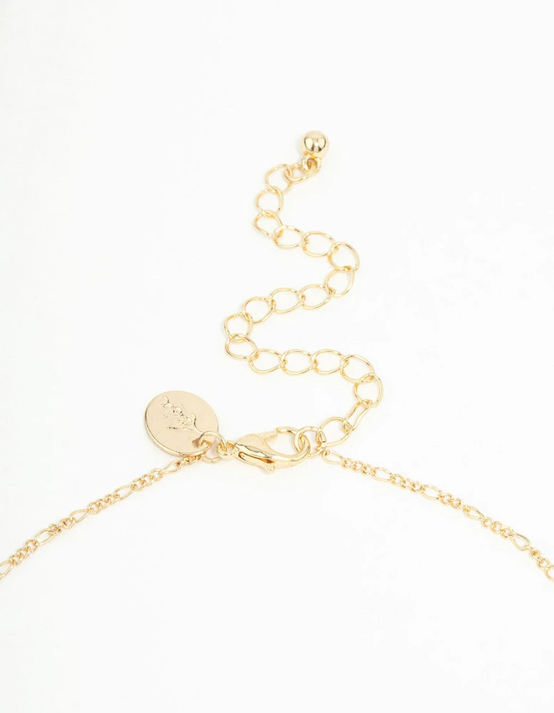 Gold Plated Pearl Heart Locket Necklace