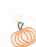 Glam Pumpkin Gold Drop Earrings