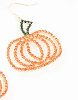 Glam Pumpkin Gold Drop Earrings