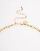 Gold Plated Round Link Layered Y-Necklace