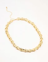 Gold Plated Chunky Link Chain Necklace