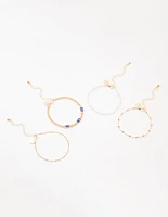 Gold Bag Chain Bracelet 4-Pack