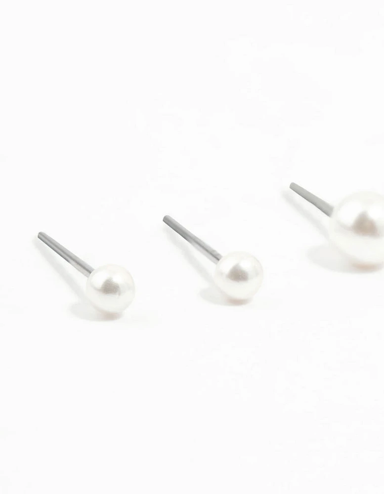 Pearl & Diamante Earrings 5-Pack