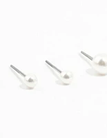 Pearl & Diamante Earrings 5-Pack