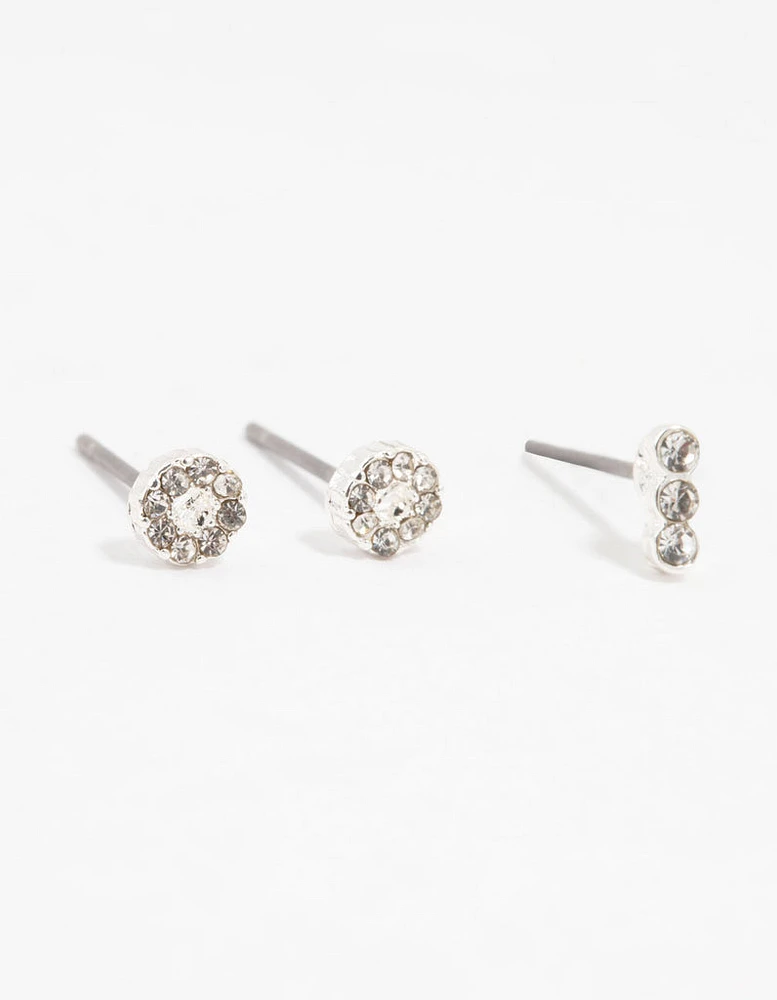 Pearl & Diamante Earrings 5-Pack