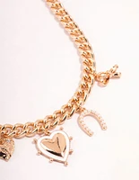 Gold Novelty Charm Necklace