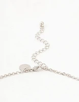 Rhodium Cubic Zirconia Vine Y-Necklace