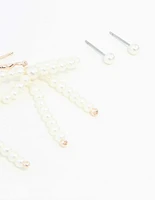 Rose Gold, Pearl & Bow Earrings 3-Pack