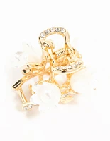 Gold Flower Mini Claw Clips 2-Pack