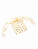 Pearl Cluster U Shape Hair Comb