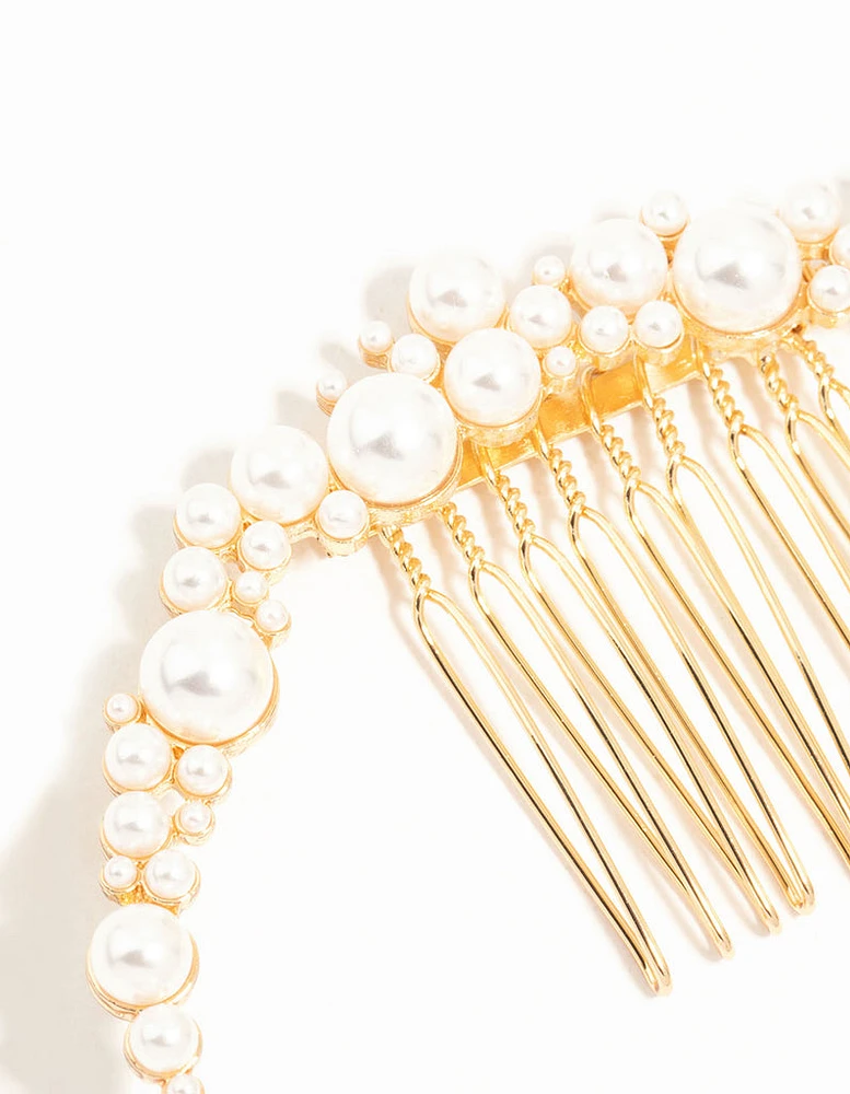 Pearl Cluster U Shape Hair Comb