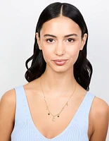 Gold Celestial Diamante Drop Necklace