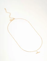 Gold Pearl & Fob Necklace