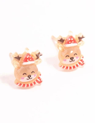 Jelly Reindeer Stud Earrings