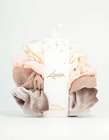 Ivory & Blush Scrunchies 4-Pack