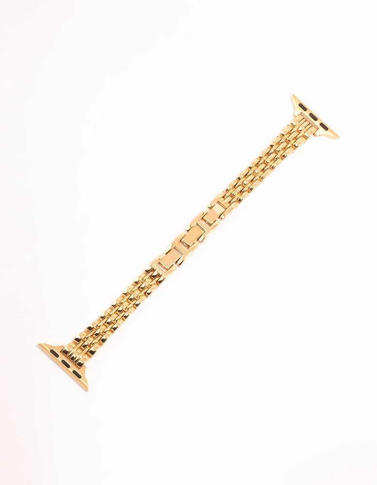 Gold Detailed Chain Watch Strap 38/40/41