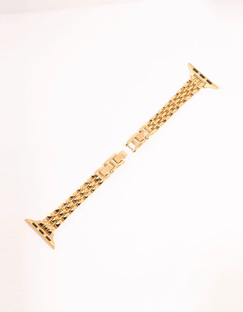 Gold Detailed Chain Watch Strap 38/40/41