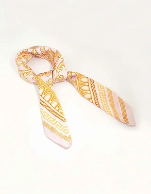 Pink & Yellow Vintage Detail Printed Scarf