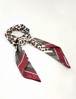 Leopard Border Fabric Scarf