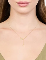 Gold Diamante Planet & Stars Drop Necklace