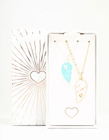 Pink & Blue Best Friends Necklaces 2-Pack