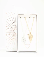 Mixed Metals Angel Necklaces 2-Pack