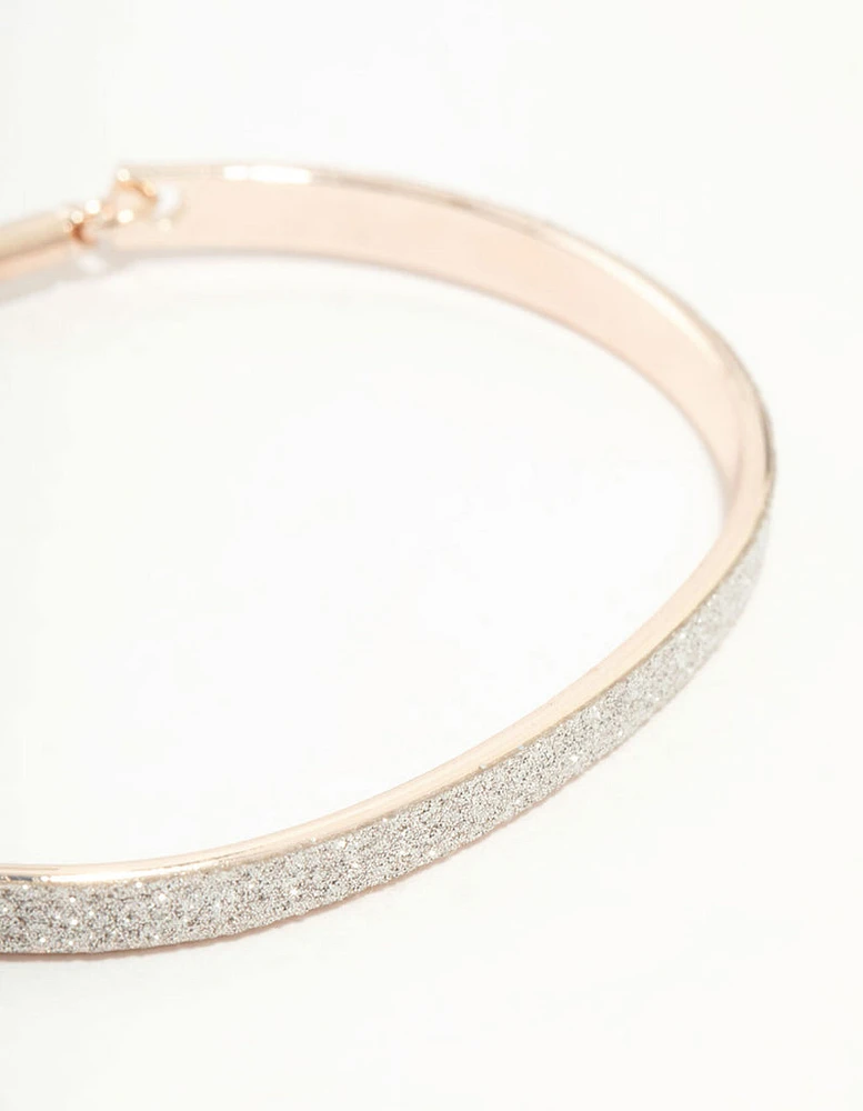 Rose Gold Glitter & Heart Wrist Cuff