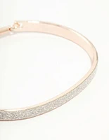 Rose Gold Glitter & Heart Wrist Cuff