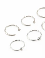 Titanium Nose Rings 6-Pack