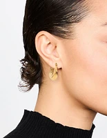 Waterproof Gold Plated Stainless Steel Oval Hoop Earrings