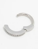 Surgical Steel Pave Hoop Belly Ring