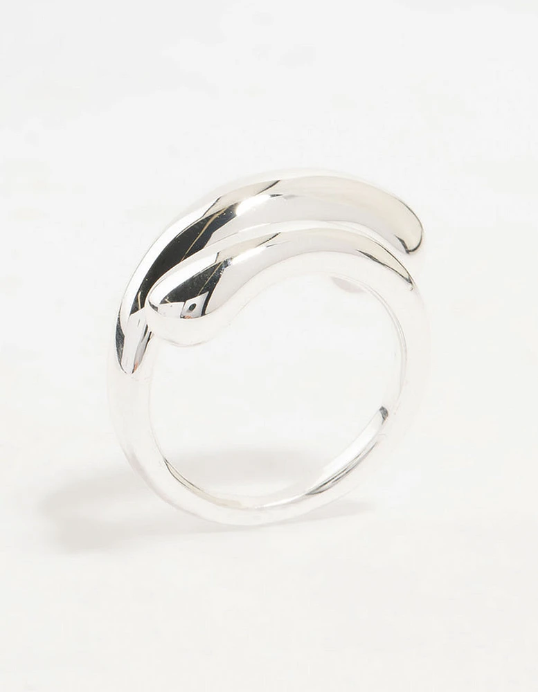 Silver Plated Slim Wrapped Ring