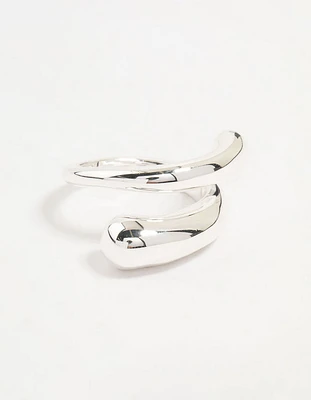 Silver Plated Slim Wrapped Ring