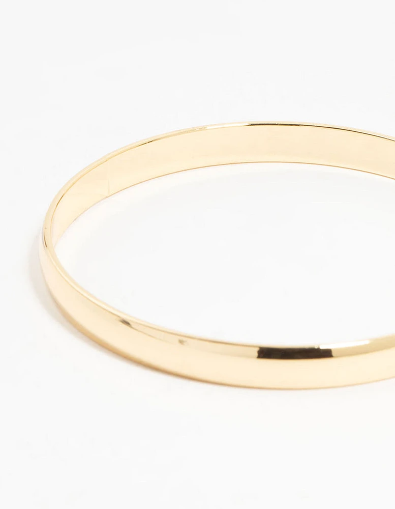 Gold Flat  Bangle