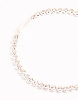 Silver Round Diamante Tennis Bracelet