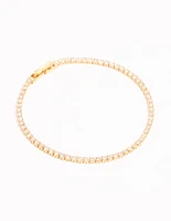 Gold Mini Round Cubic Zirconia Bracelet