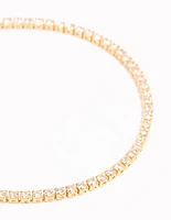 Gold Mini Round Cubic Zirconia Bracelet