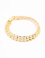 Gold Watch Link Style Chain Bracelet