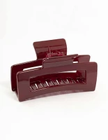 Shiny Large Burgundy Coated Claw Clip