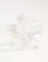 Iridescent Frangipani Hair Claw Clip