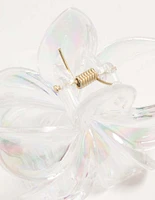 Iridescent Frangipani Hair Claw Clip