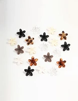 Mini Neutral Frangipani Claw Clips 10-Pack