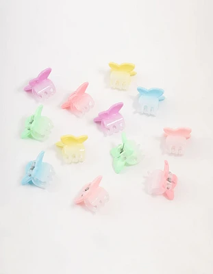 Mini Pastel Butterfly Claw Clips 12-Pack