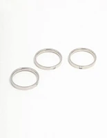 Waterproof Gold Plated Stainless Steel Stacking Rings 2-Pack